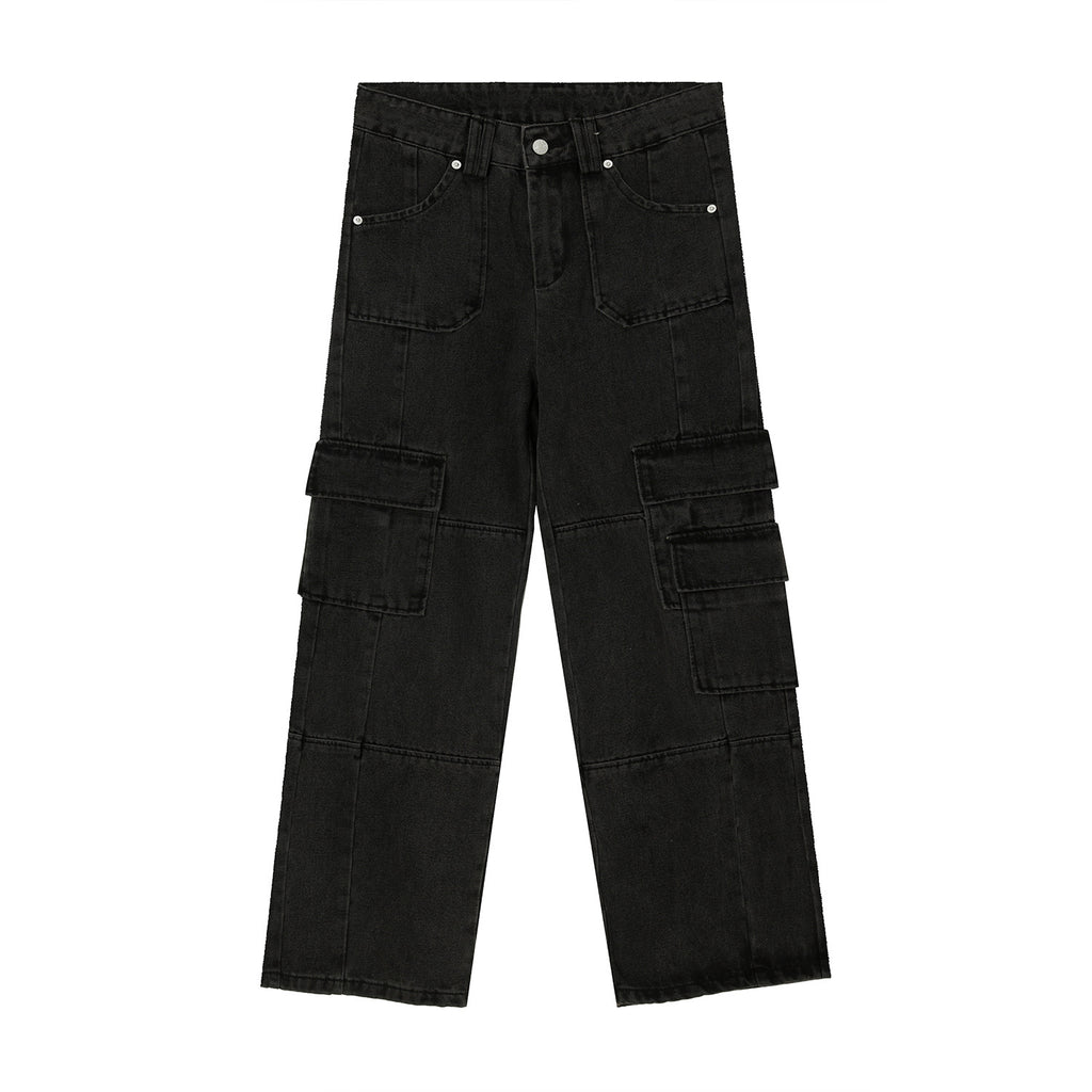Men's Dark Skeleton Embroidery Baggy Jeans – Streetneedz