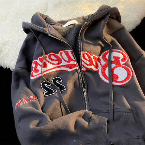 Retro Fleece  zip hoodie