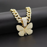 Butterfly Necklace Full Of Diamonds