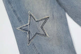 Street Star Embroidered Baggy Jeans Men