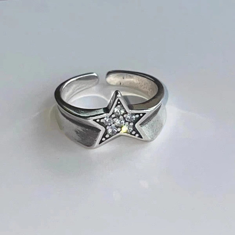 Unisex Y2k Star Vintage Ring