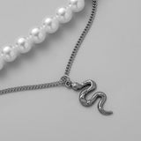 Unisex Double-layer Pearl Sweater Chain