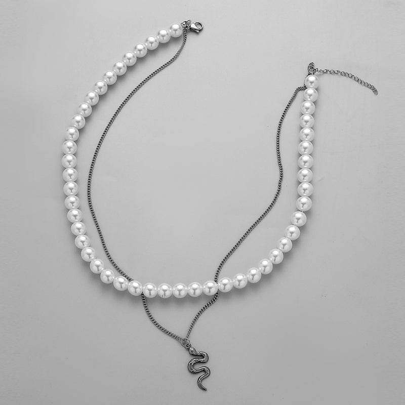 Unisex Double-layer Pearl Sweater Chain