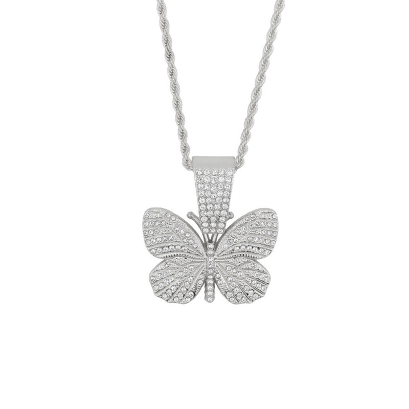 Butterfly Necklace Full Of Diamonds