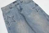 Street Star bestickte Baggy-Jeans für Herren