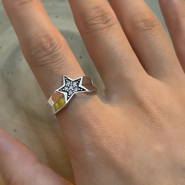 Unisex Y2k Stern Vintage Ring